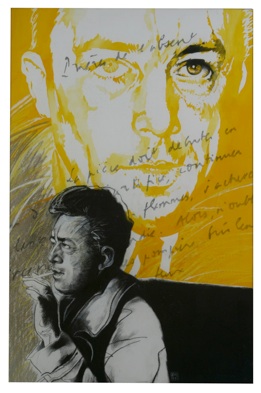 ALBERT CAMUS - TECHNIQUE MIXTE 110 X 70 ALBERT CAMUS - TECHNIQUE MIXTE 110 X 70